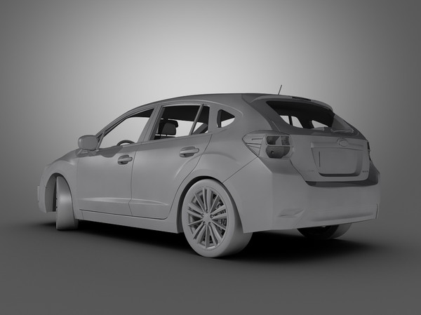3d subaru car - Subaru Impreza (2012) by Swan3DStudios